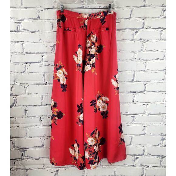 Free People Pants Womens 6 Wide Leg Floral flowy Tropical Coconut Girl Cruise - Picture 3 of 11